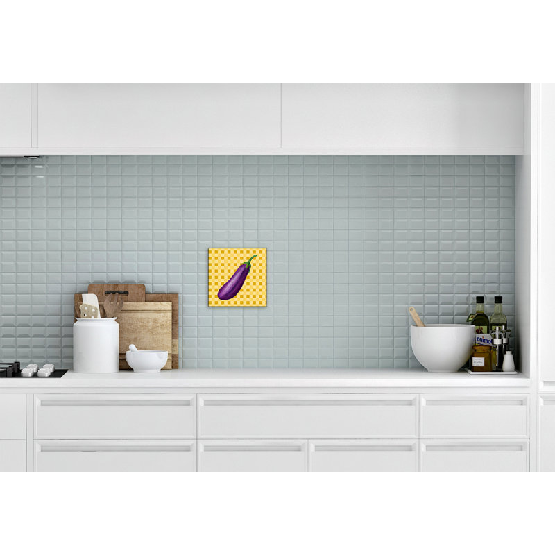 Panneau mural « aubergine on basketweave » Fetcham