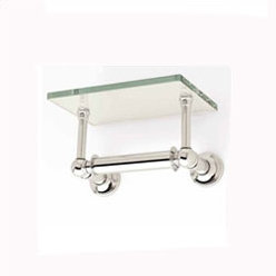 Columnar Double Post Toilet Paper Holder with Cover