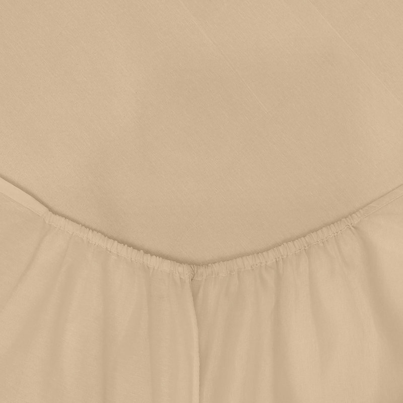 Amilda Polycotton Fitted Sheets, Beige, Kingsize (5')