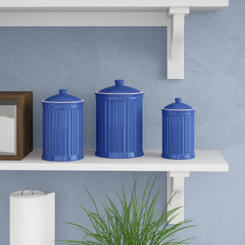 Ensemble de 3 pots Simsbury, Bleu