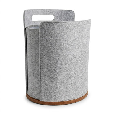 Burnished Fabric & Leather Bin