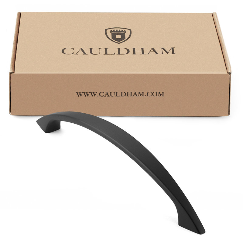 Matte Black Steel Arch Cabinet Pulls with Mounting Hardware, 10 Pack