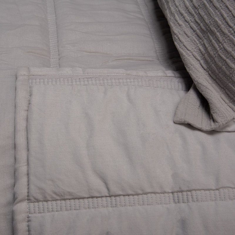 Cotton Sateen Quilt, Queen Quilt + 2 Standard Shams