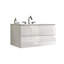 Meuble-lavabo mural brillant 36 po avec lavabo en céramique et trois trous pour robinet TIA-1578142563-1578142561