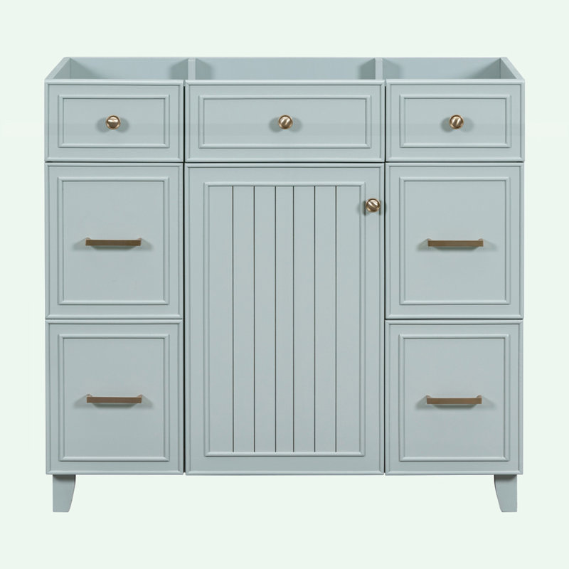 Meuble-lavabo à 4 tiroirs, Vert