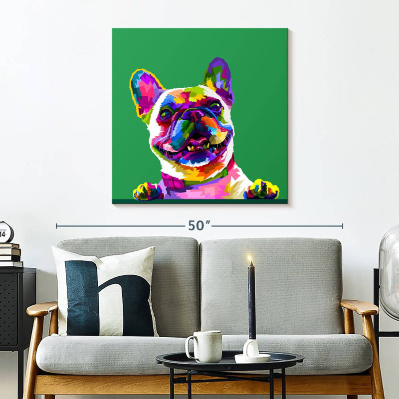 Brampt Abstract Bulldog, 30" H x 30" W