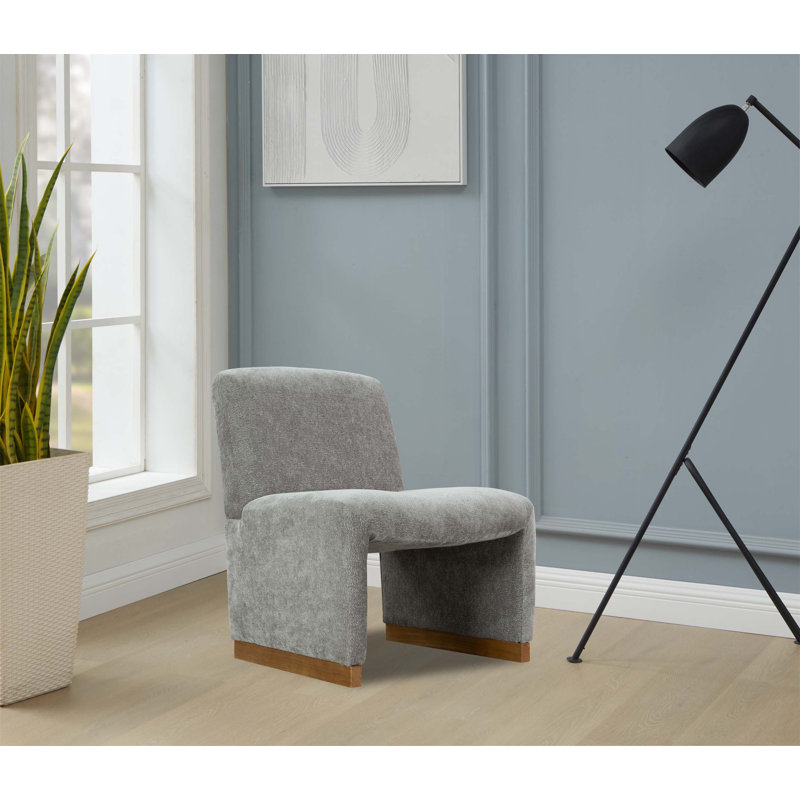 Fauteuil de chambre rembourré confortable et polyvalent avec pieds en bois robustes pour divers styles de décoration intérieure