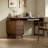 Modern Walnut Rectangular Nutbrown Solid Wood Desk-1630527907