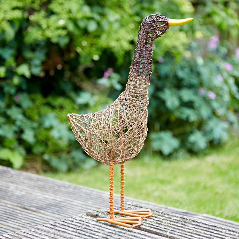 Jiro the Standing Duck Wire Garden Ornament