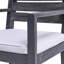 Chaise de salle à manger gris foncé - Structure en bois avec pieds fuselés et coussins d'eau, Design chic 2, Assise robuste fabriquée à la main