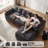 Modular 4-piece Cloud Sectional Sofa With 27.6" Extra Deep Seats, 111”w Reversible Couches With Ottoman-513512308