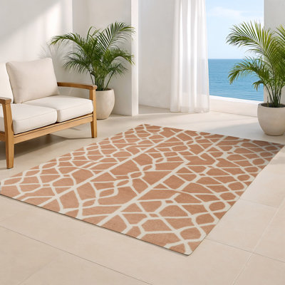 Tapis brun intérieur et extérieur Trellis