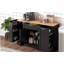 Buffet de rangement multifonctionnel Trexm, table de salle à manger extensible, tablettes réglables, support coulissant à 3 niveaux, îlot de cuisine pour la cuisine, la salle à manger et le salon (noir)-607684736