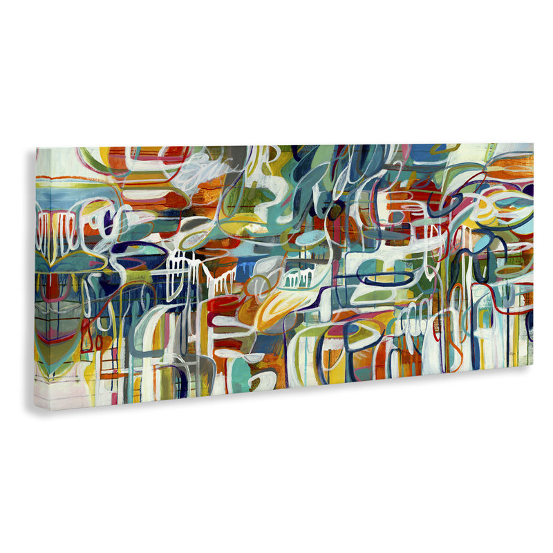 "Chaotic Doodle Shapes", art mural par Lisa Ridgers, H 20 po x l 48 po x P 1,5 po