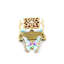 Petite broche papillon sur boîte décorative avec cristaux autrichiens