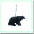 Rustic Black Bear Lodge Shower Curtain Hooks - Set of 12