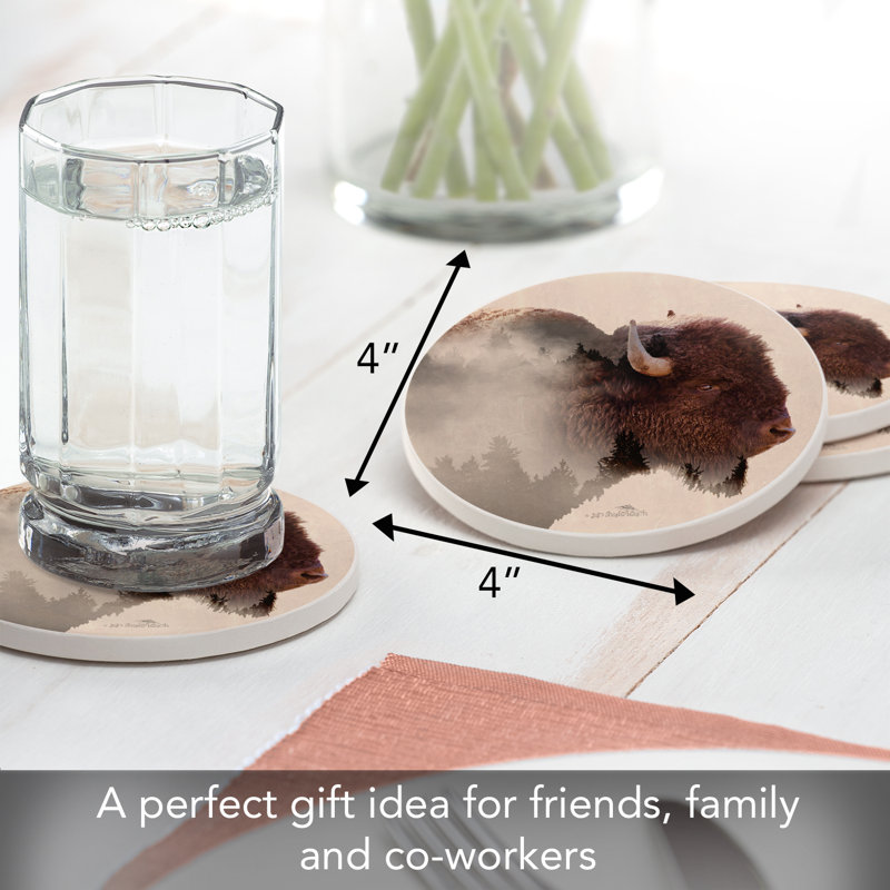 Ensemble de 4 sous-verres ronds Buffalo Scene