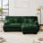 Chenille Cloud Couch 2 Seater Sofa with Ottoman-1012609674-1015567003