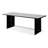 Black Rectangular Stone Butterfly Leaf Dining Table-1463466074
