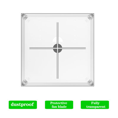 Missyou 3D Hologram Fan Protector for Collectibles Assembly Clear Acrylic Box Replacement Glass Box for Holographic Projection (17.7 Inch Universal)