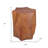 24" Brown Solid Wood End Table
