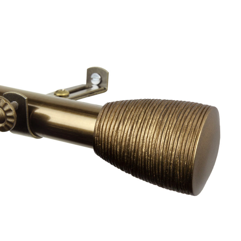 Tringle à rideaux à 4 côtés 13/16 "Tarzan, Laiton antique, 28 po à 48 po (chaque côté)
