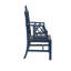 Chaise avec accoudoirs en bois massif bleu / brun Shimira