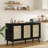 47.2"  3-Door storage Sideboard with Rattan  Doors-46512585