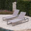 Ensemble de 2 chaises longues d'extérieur avec structure réglable en aluminium et sièges en filet PVC-coated polyester
