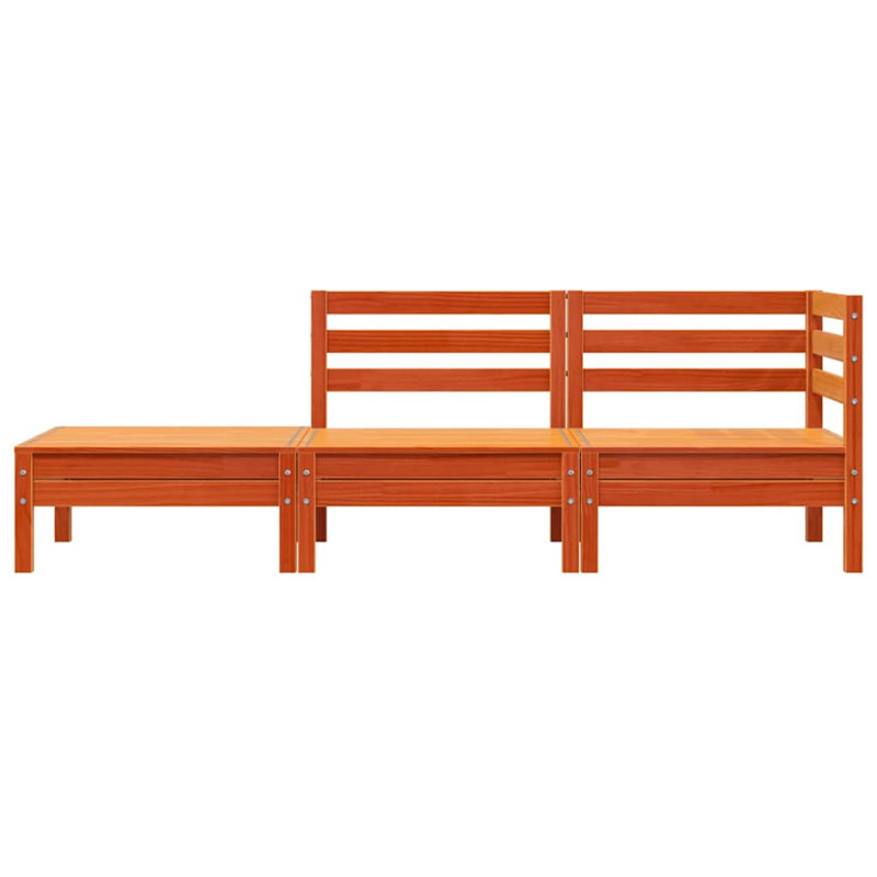 Ailish 190.5cm Wide Wood Patio Sofa, Wax Brown