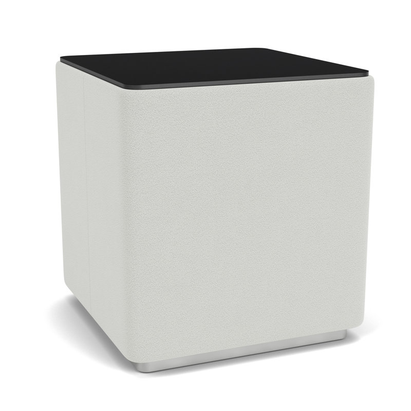 Table de salon avec plateau en stratifié Darsey, Argent; ombre portes ouvertes, 20", Nuit noire