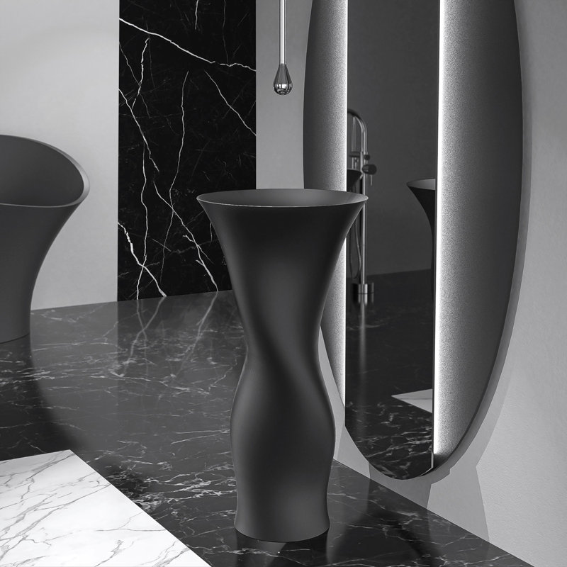 Delfo 17.7'' L Bathroom Sink, Black