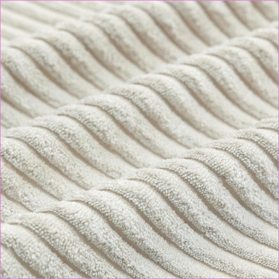 Canapé modulaire surdimensionné, causeuse modulaire 2 places | Tissu en velours côtelé 78,8 po | Rayures beiges