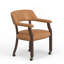 Chaise de salle à manger et de jeu en noyer avec similicuir selle-337878609