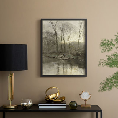 «Vintage Landscape CCLXIV», reproduction encadrée - bois massif