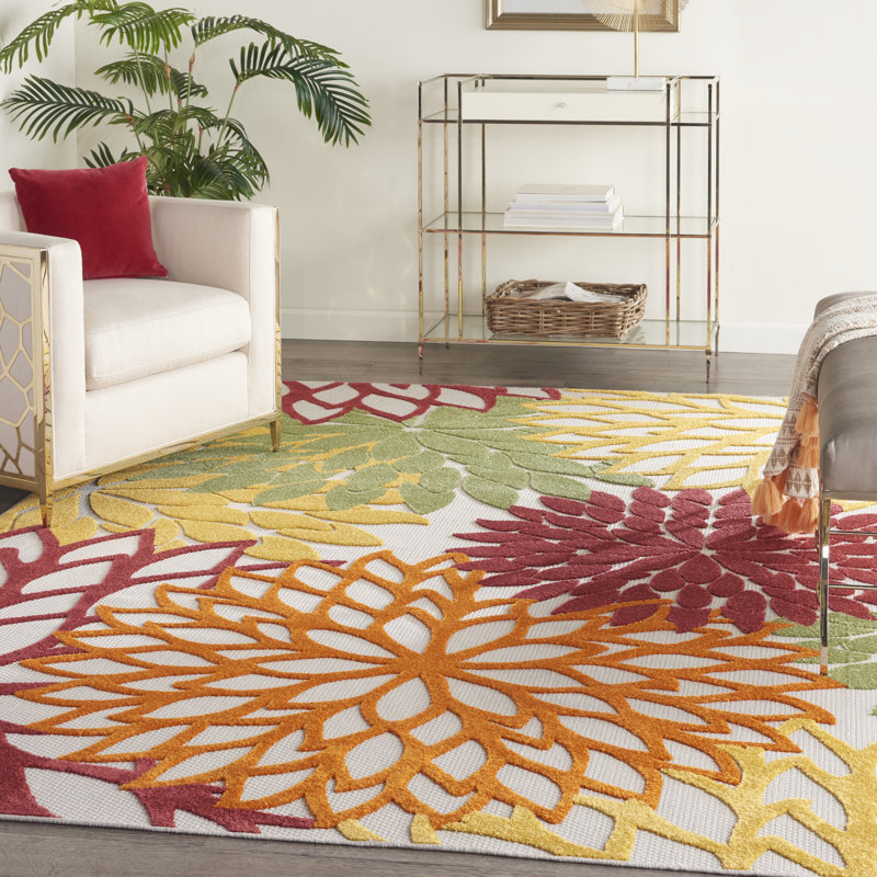 Abela Floral Indoor Rug, Rectangle 12' x 15'