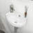 White Ceramic Wall Mounted 16X11 Inch Bathroom Sink, Rectangular, Low Water Absorption, Stain , Acid Smooth Surface, Mounting Materials Guide