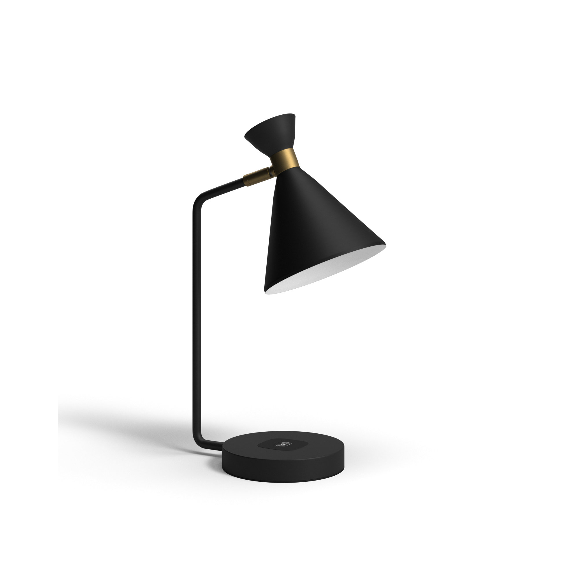 Hammond Metal USB Desk Lamp, Black/Antique Brass