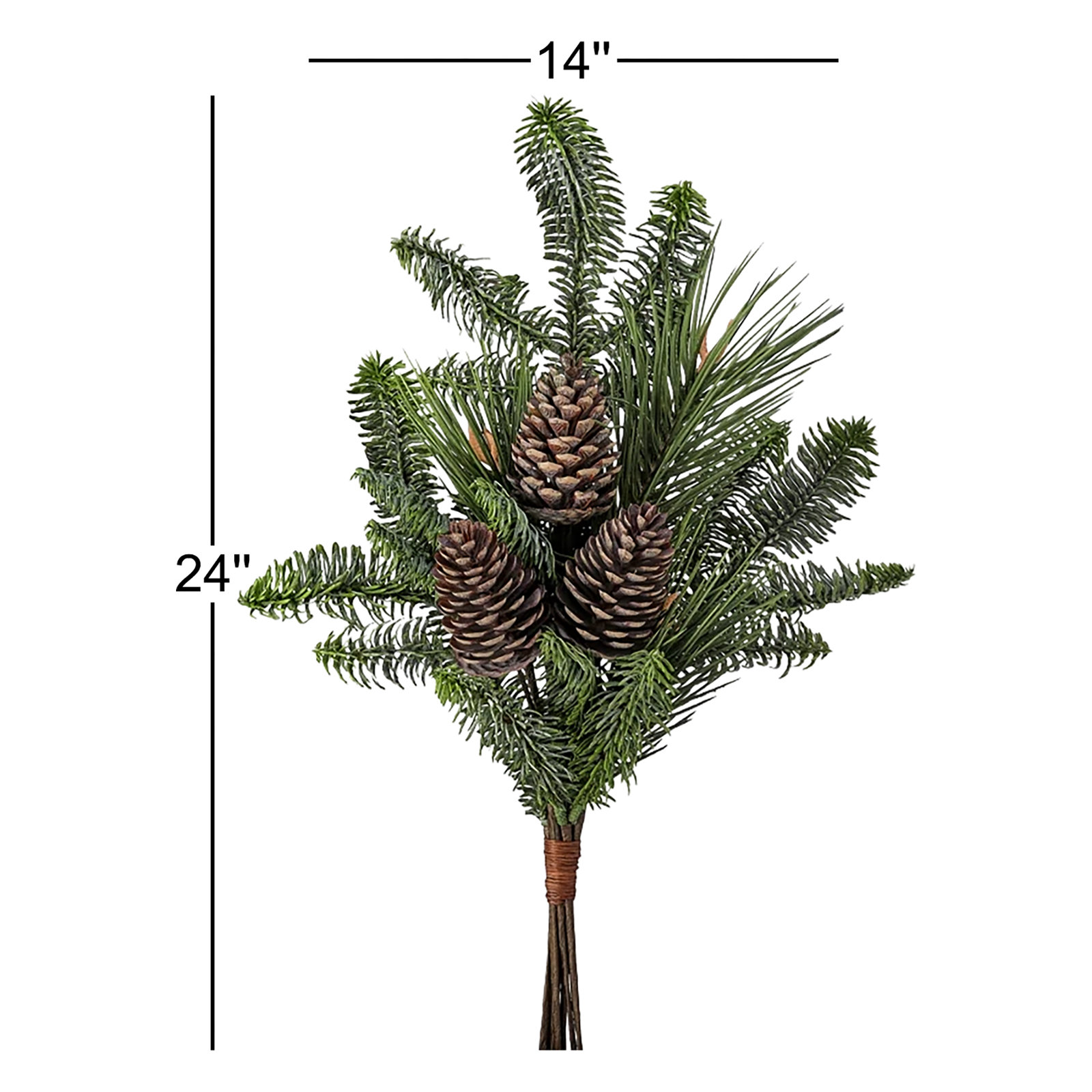 NATURAL LOOK GREENERY Pine Cone Stems