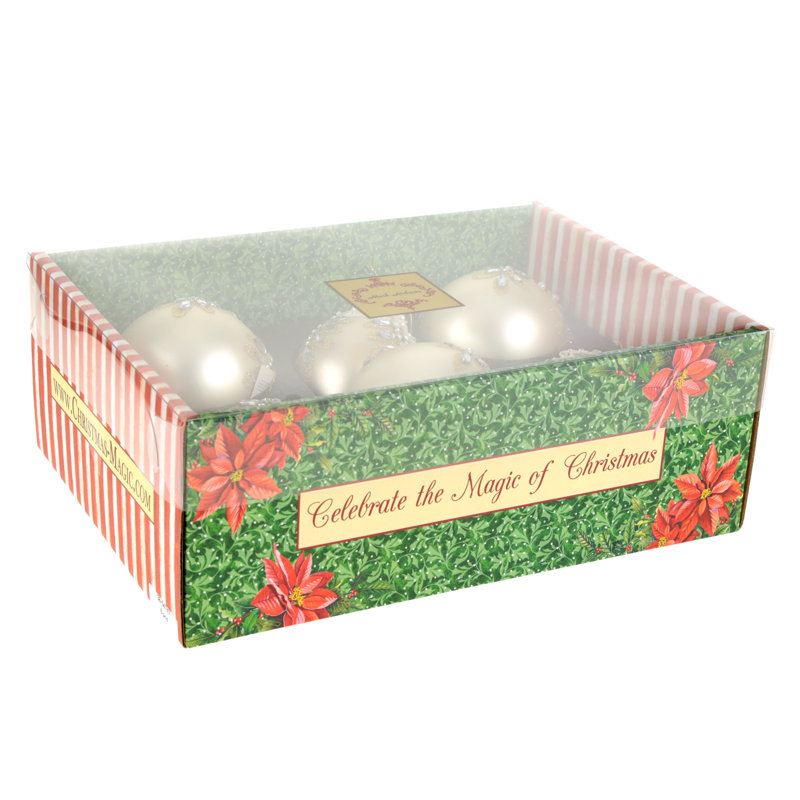 Jeweled And Pearlized Ornament, Set Of 6
