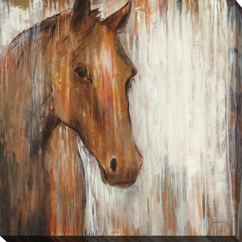 « painted pony », reproduction d’art sur toile tendue, H 18 po x l 18 po