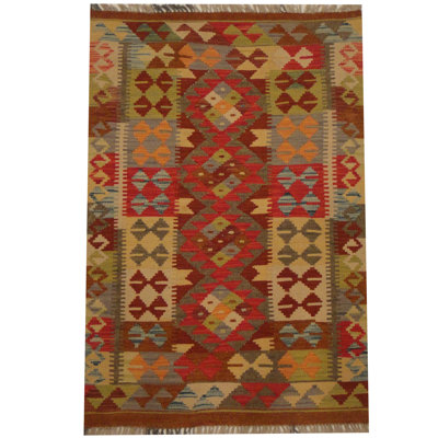 Kilim Wool Southwestern Indoor Rug