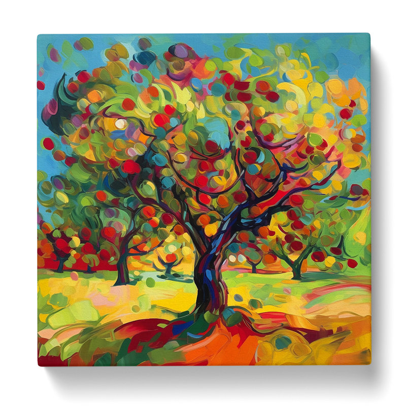 Apple Tree Fauvism - No Frame Print, 35cm H x 35cm W x 3cm D