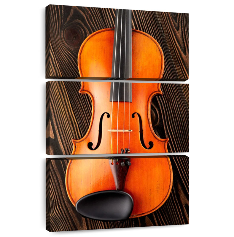 Abarca, violon sur table en bois, H 38 po x l 24 po