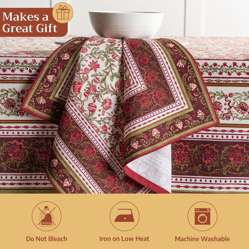 Serviettes 100 % coton Maison d'Hermine Réveillon Au Jardin - 20 po x 20 po