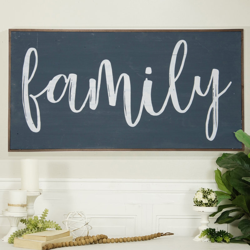 Signe de bois «famille»