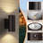 7''H LED Aluminum Oil Rubbed Bronze Outdoor Wall Light with Dusk to Dawn-1905186933