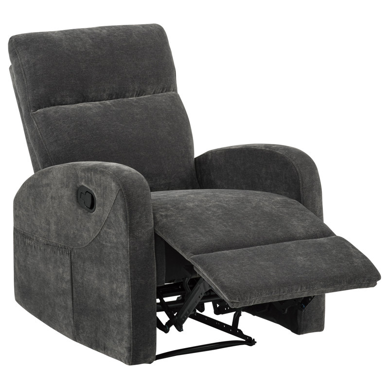 Fauteuil inclinable manuel Camecia gris anthracite, Gris anthracite