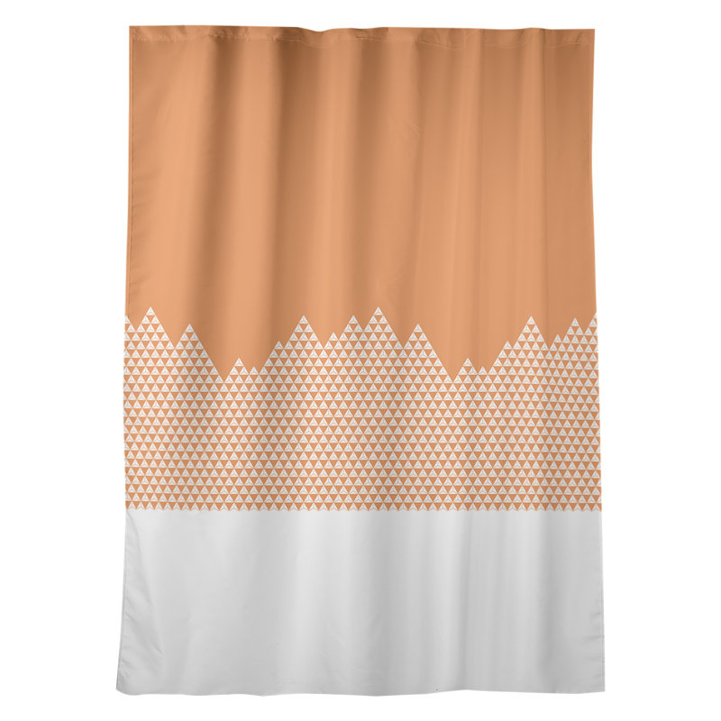 Panneau de rideau simple occultant et isolant avec passe-tringle mountain window Avicia, Orange