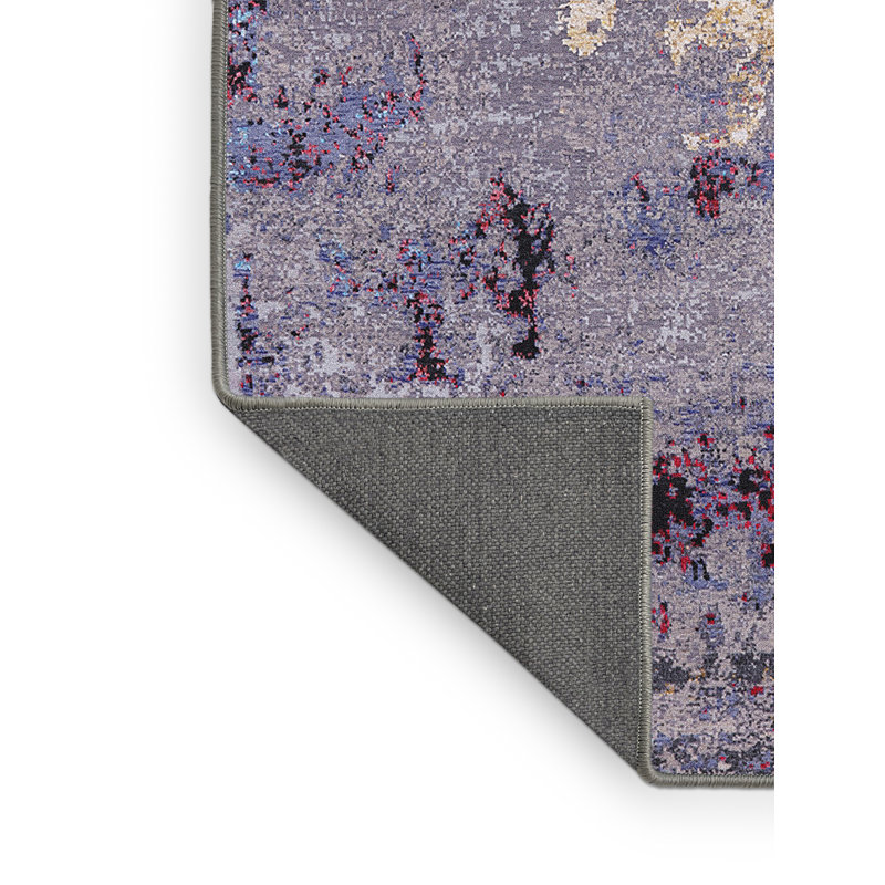 Tapis abstrait mauve / rouge / noir Bulpitt, Rectangle 5 pi x 8 pi